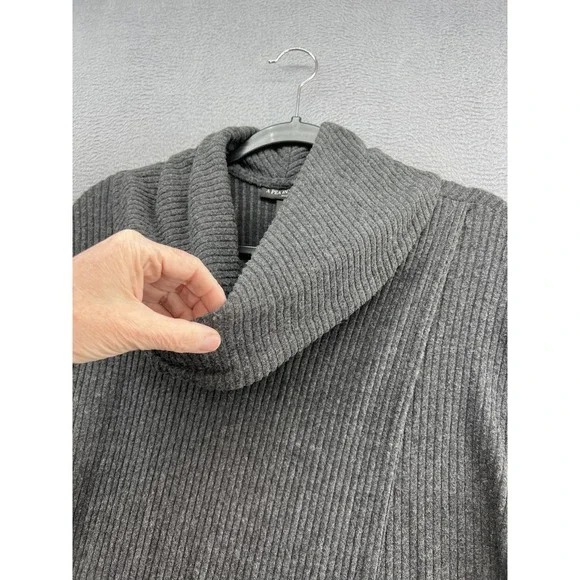 A Pea In The Pod Sweater Womens Small Gray Cowl Neck Nursing Ribbed Tunic Top - Picture 2 of 11